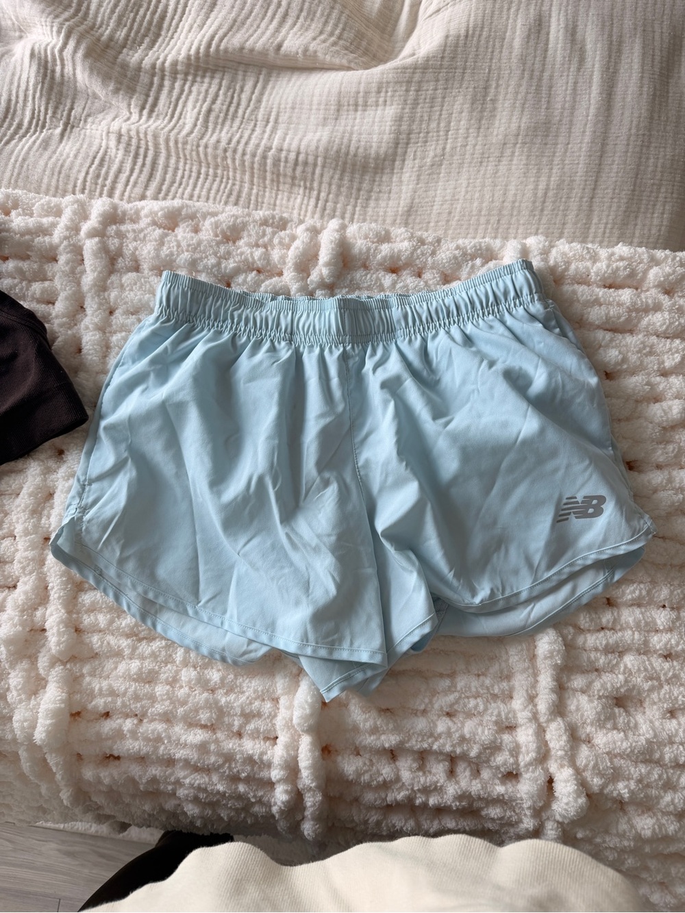 New Balance Pale Blue Women's Athletic Running Shorts